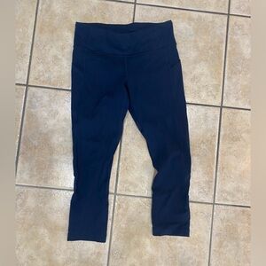 Navy Lululemon Capri leggings